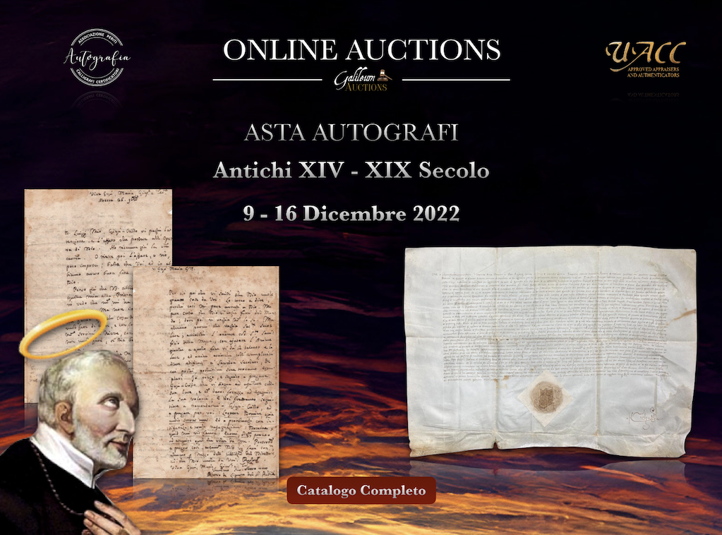 Asta di Autografi Antichi - Galileum Auctions
